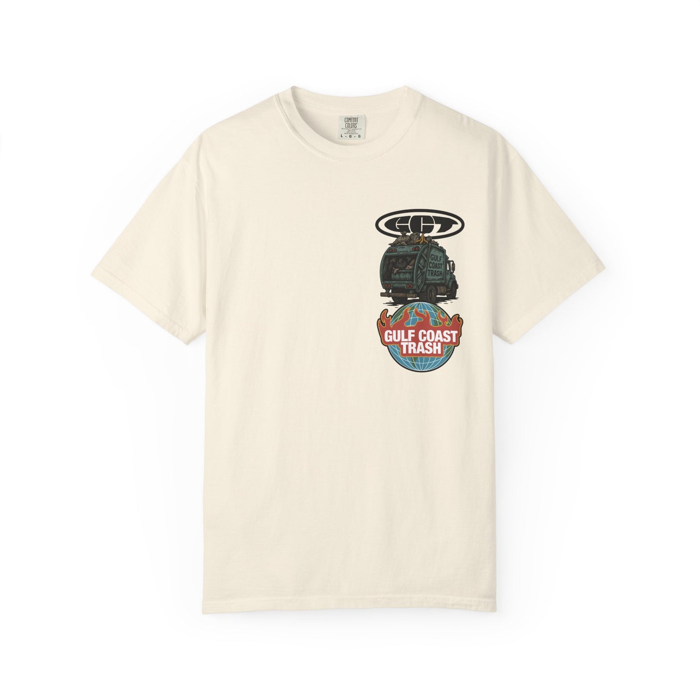 Gulf Coast Trash Garment-Dyed T-shirt - Clean Up or Shut Up Design