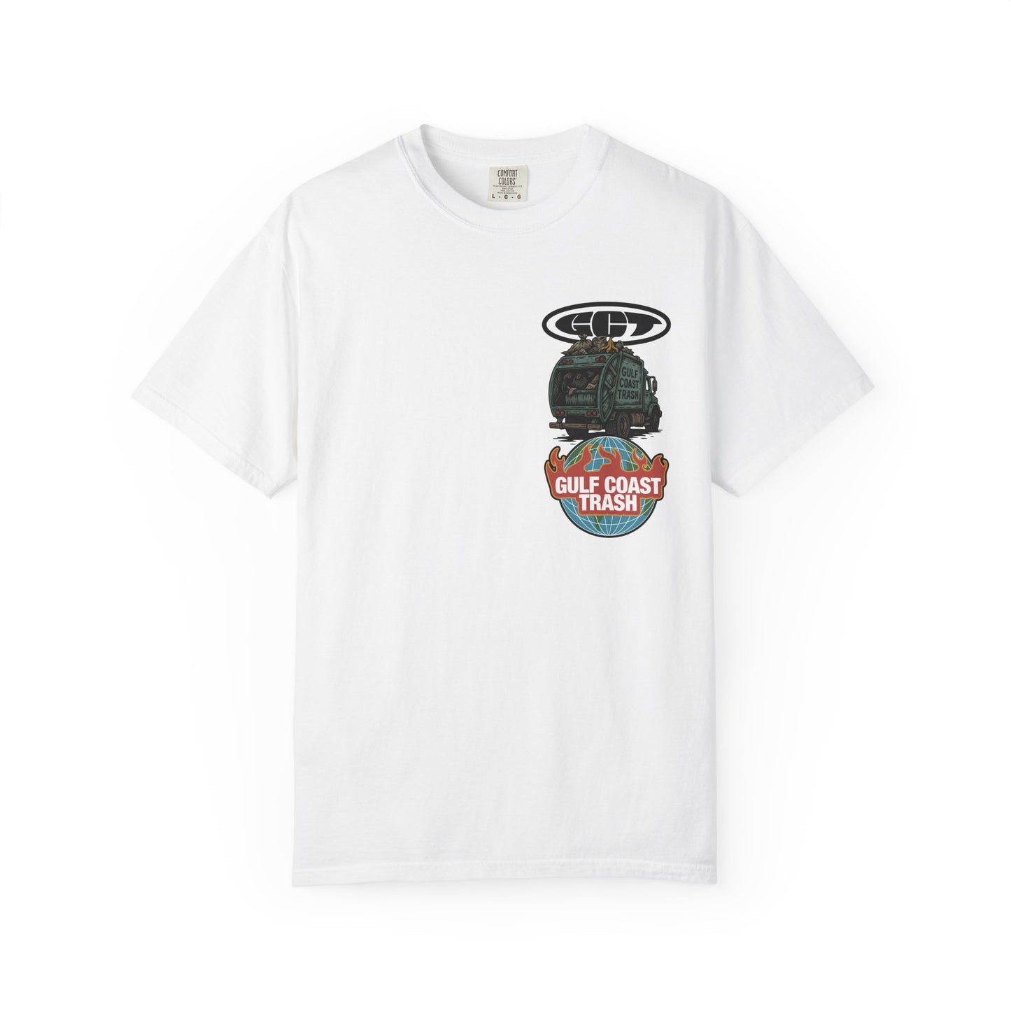 Gulf Coast Trash Garment-Dyed T-shirt - Clean Up or Shut Up Design